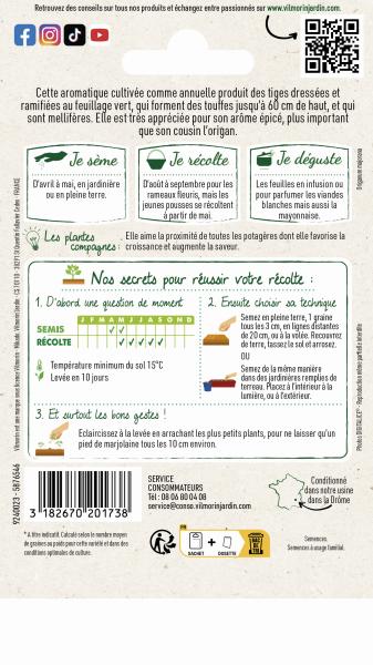 Aromatiques - Marjolaine Annuelle - MEDIA_PACKAGING_VERSO